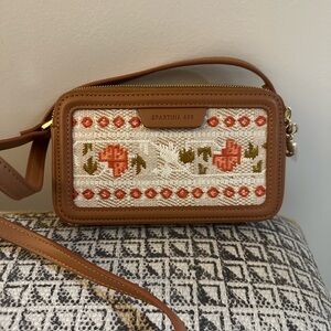 Spartina 449 Brown and Cream Crossbody Bag